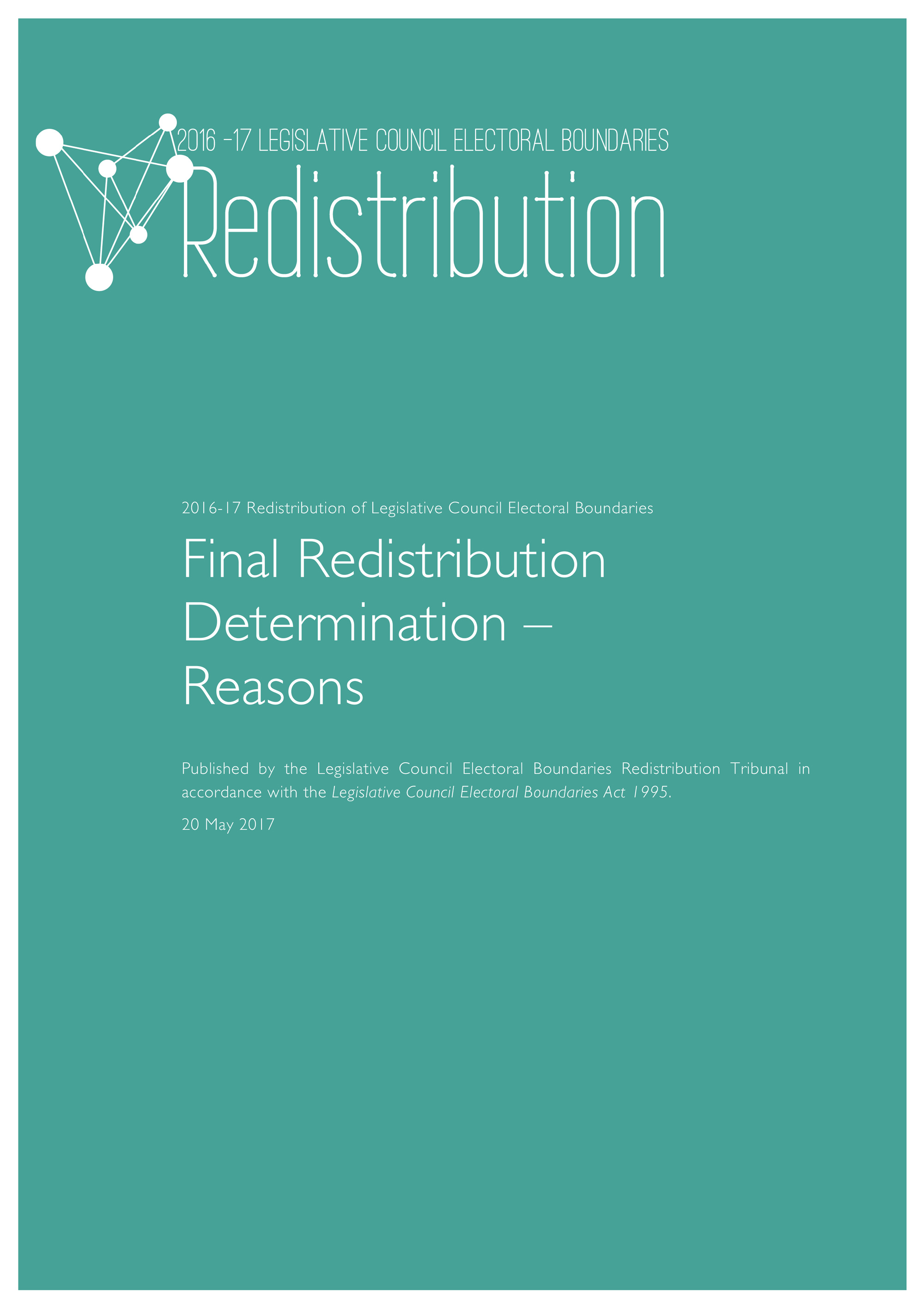 Image of Final Redistribution Determination - Reasons booklet cover